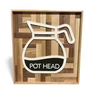 Coffee Sign Home Décor Handmade Wooden Sign 12”x12”